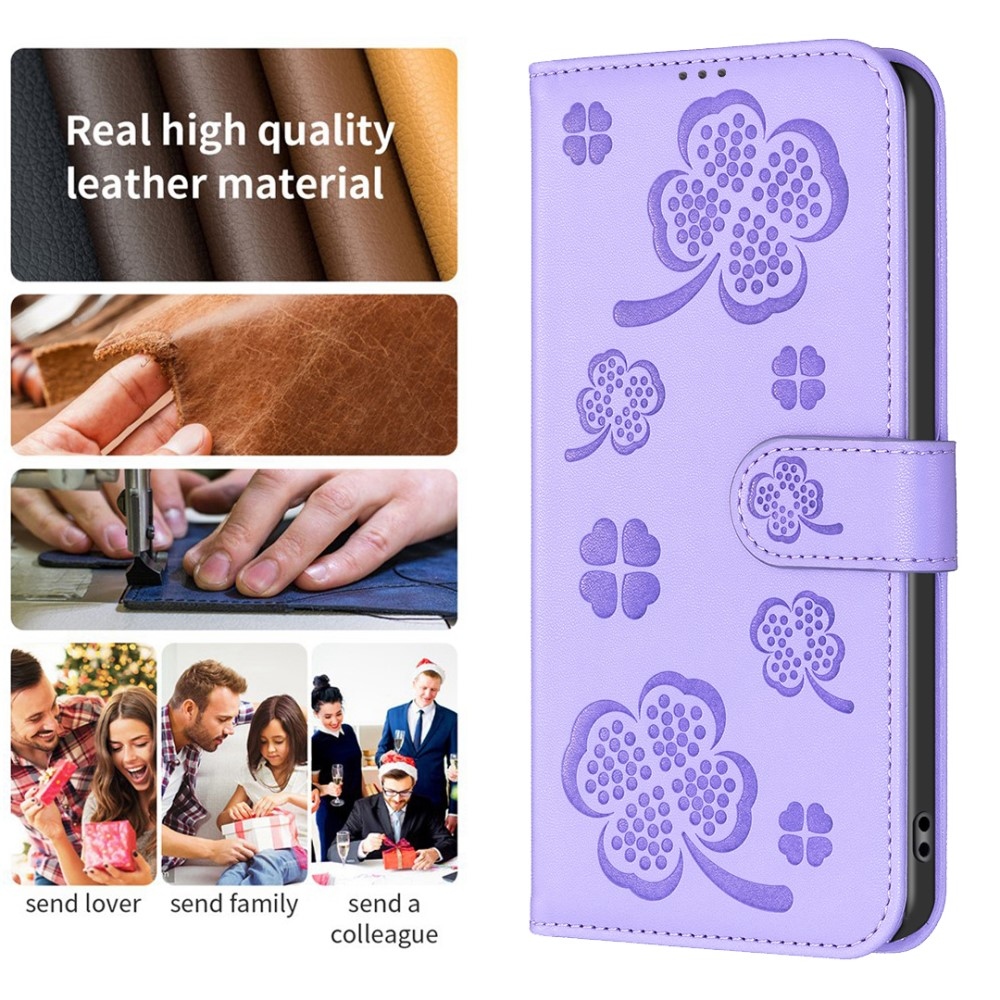 Clover knižkové púzdro na Xiaomi Redmi 13 4G/Poco M6 4G - fialové