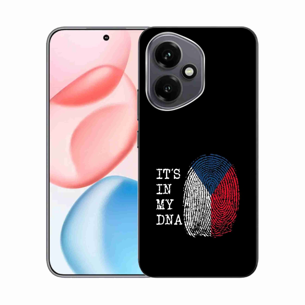 Gélový kryt mmCase na Honor 400 - vlajka odtlačok prsta čierne pozadie