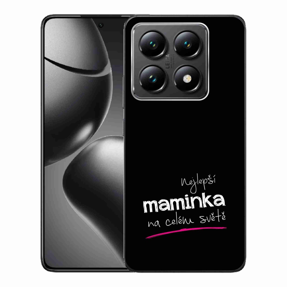 Gélový kryt mmCase na Xiaomi 14T - najlepšia mamička 4 čierne pozadie