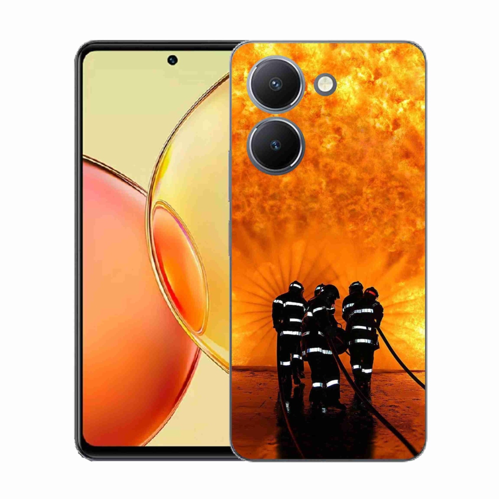 Gélový kryt mmCase na Vivo Y36 - požiar