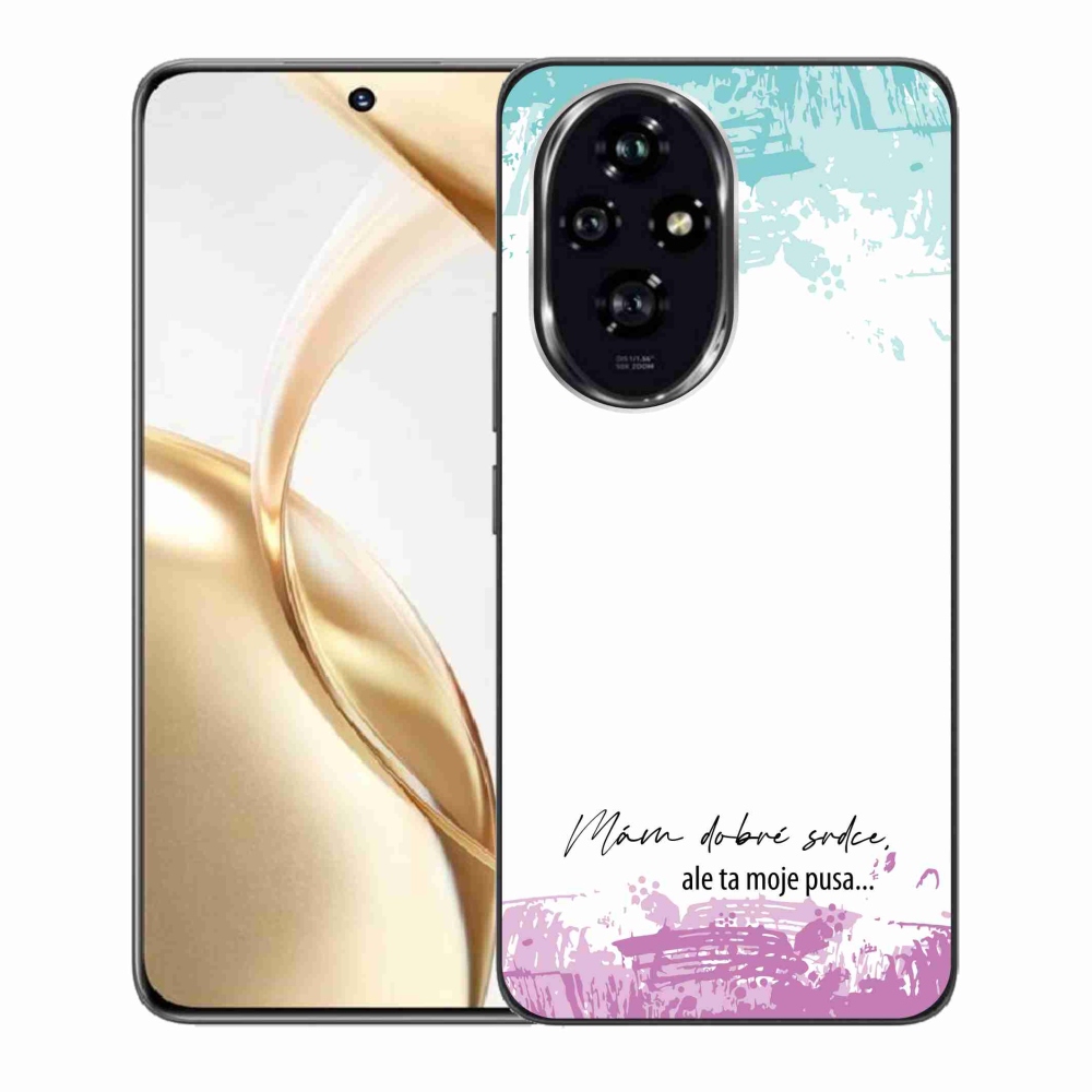 Gélový kryt mmCase na Honor 200 5G - vtipný text 3 biele pozadie