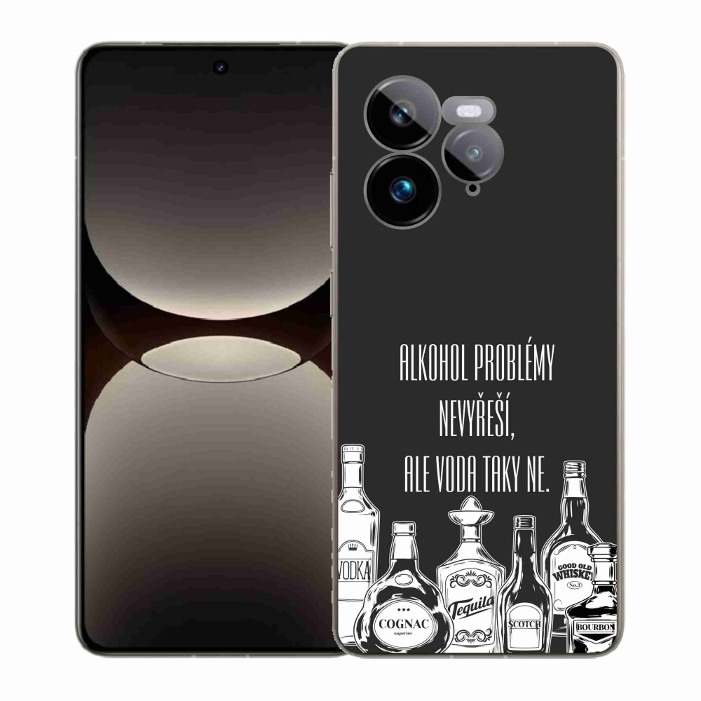 Gélový kryt mmCase na Realme GT 7 Pro 5G - vtipný text čierne pozadie