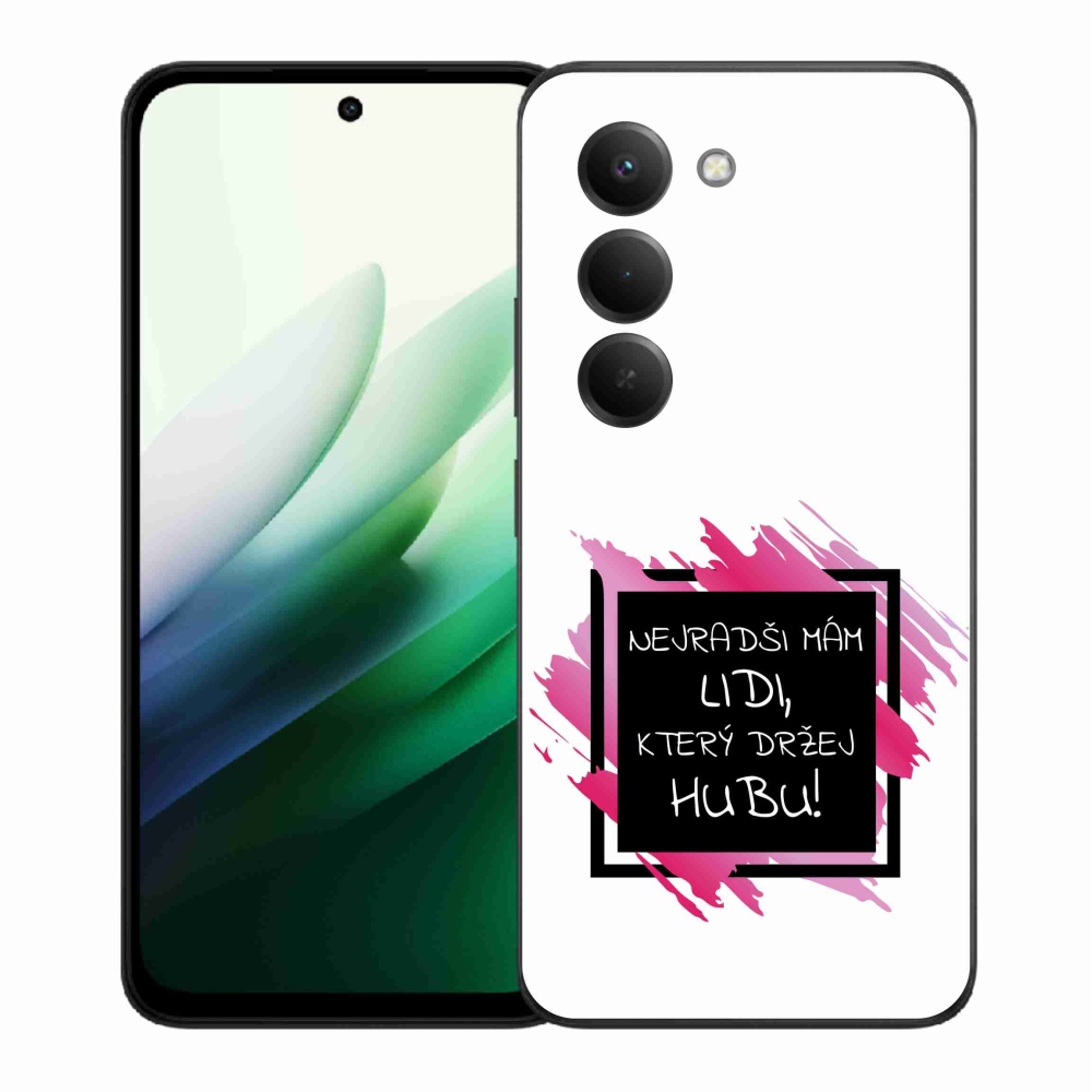 Gélový kryt mmCase na Xiaomi Redmi 15 5G - vtipný text 7 čiernobiele pozadie