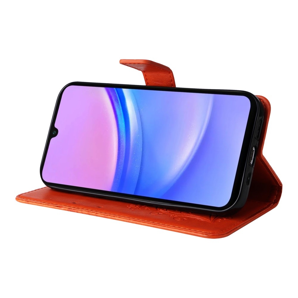 Big Butterfly knižkové púzdro na Samsung Galaxy A16 4G/5G - oranžové