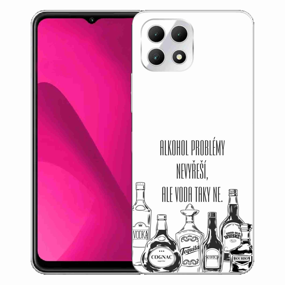 Gélový kryt mmCase na T-Mobile T Phone 2 - vtipný text biele pozadie