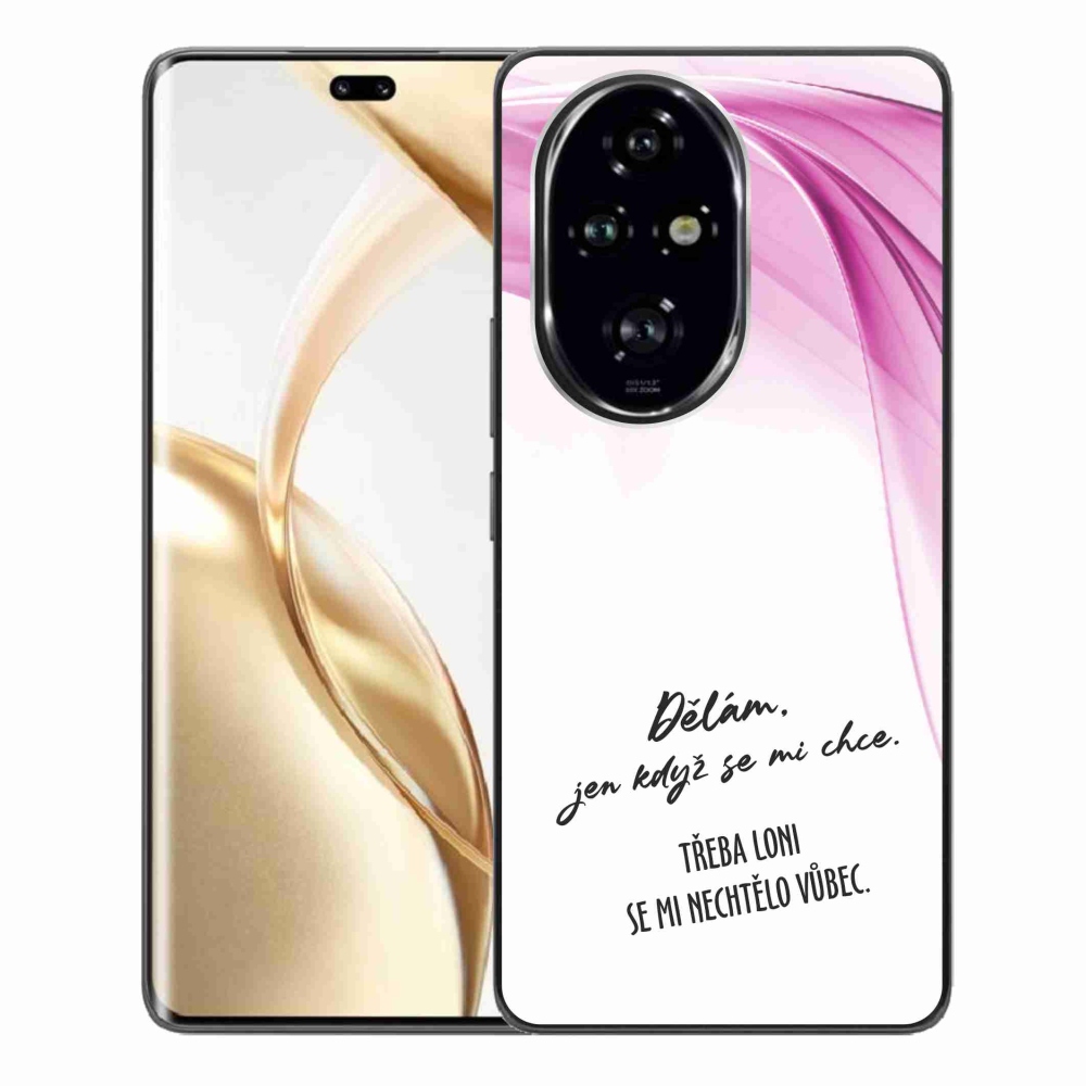 Gélový kryt mmCase na Honor 200 Pro 5G - vtipný text 12 biele pozadie