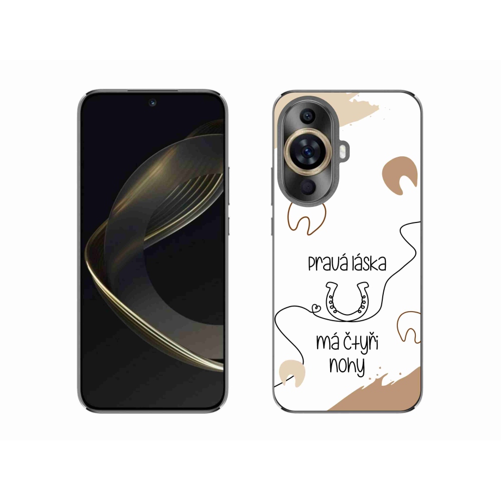 Gélový kryt mmCase na Huawei Nova 11 - konský motív biele pozadie
