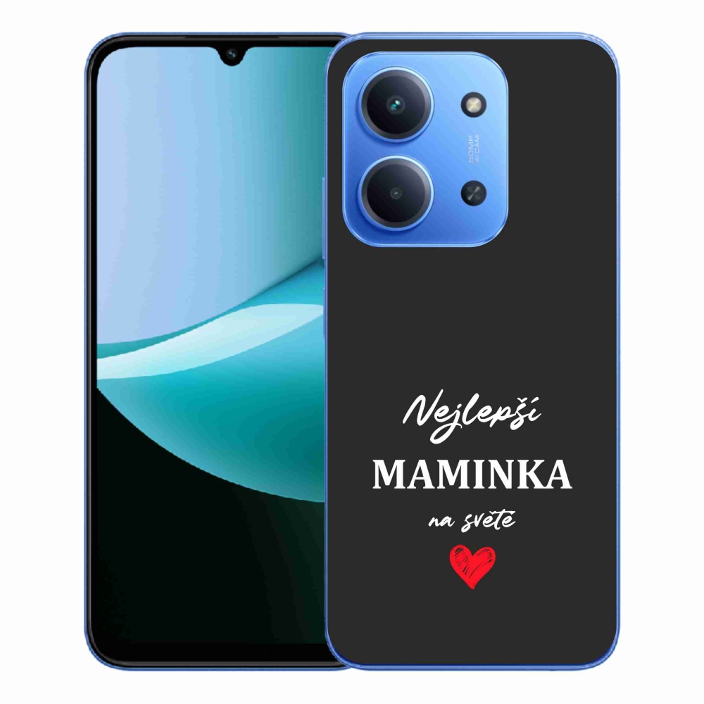 Gélový kryt mmCase na Xiaomi Redmi 15C 4G/5G (173mm) - najlepšia mamička 1 čierne pozadie
