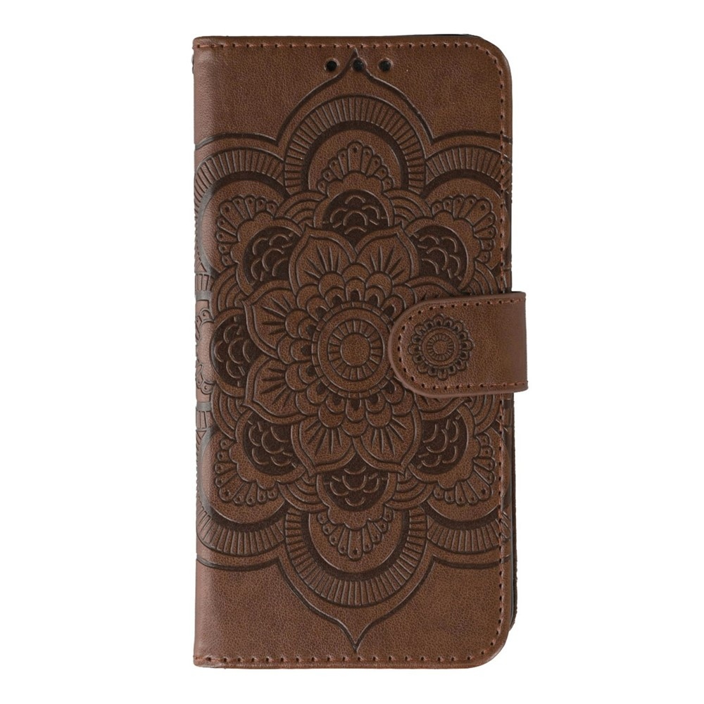 Mandala knižkové púzdro na Xiaomi Redmi 15 5G - hnedé