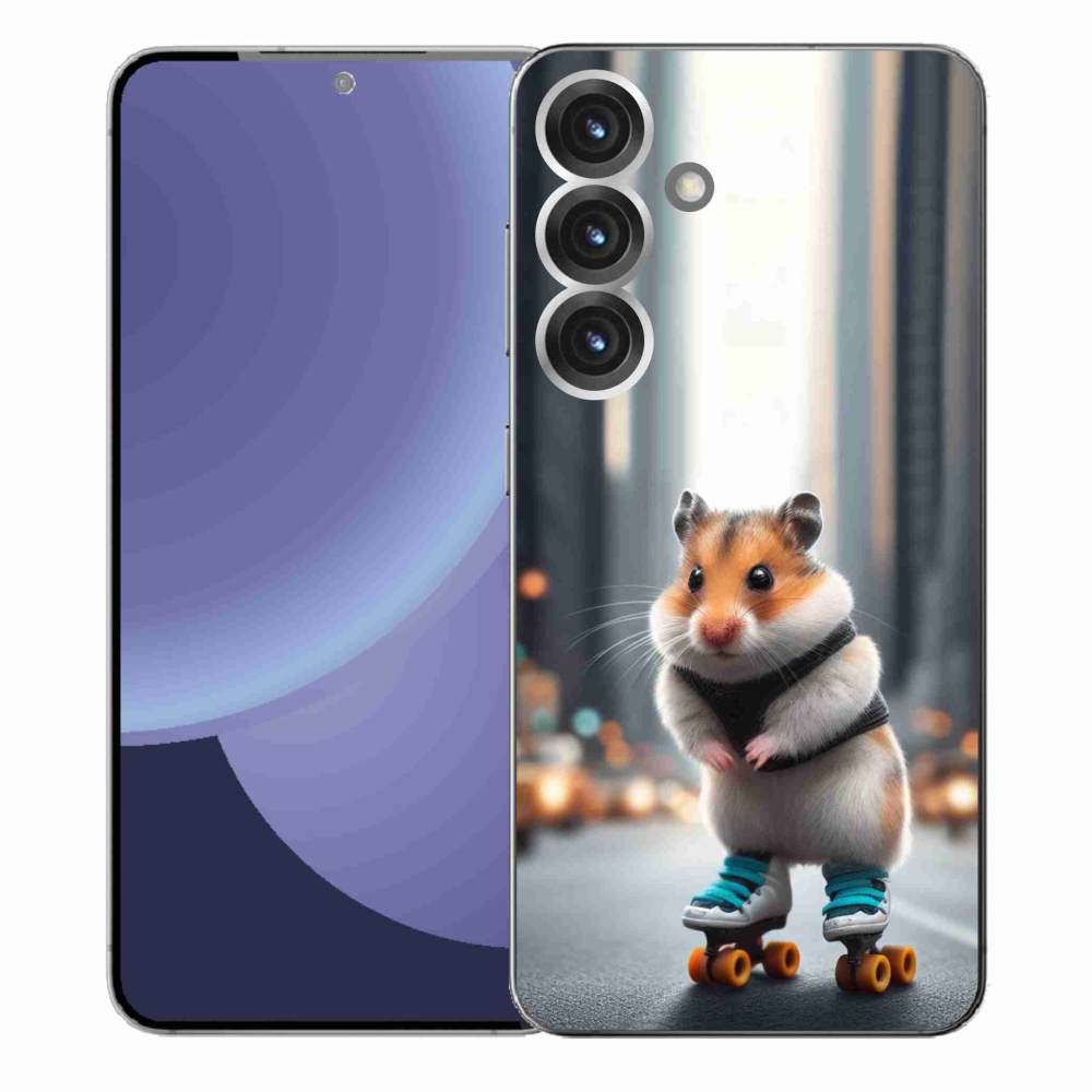 Gélový kryt mmCase na Samsung Galaxy S25+ - škrečok na korčuliach