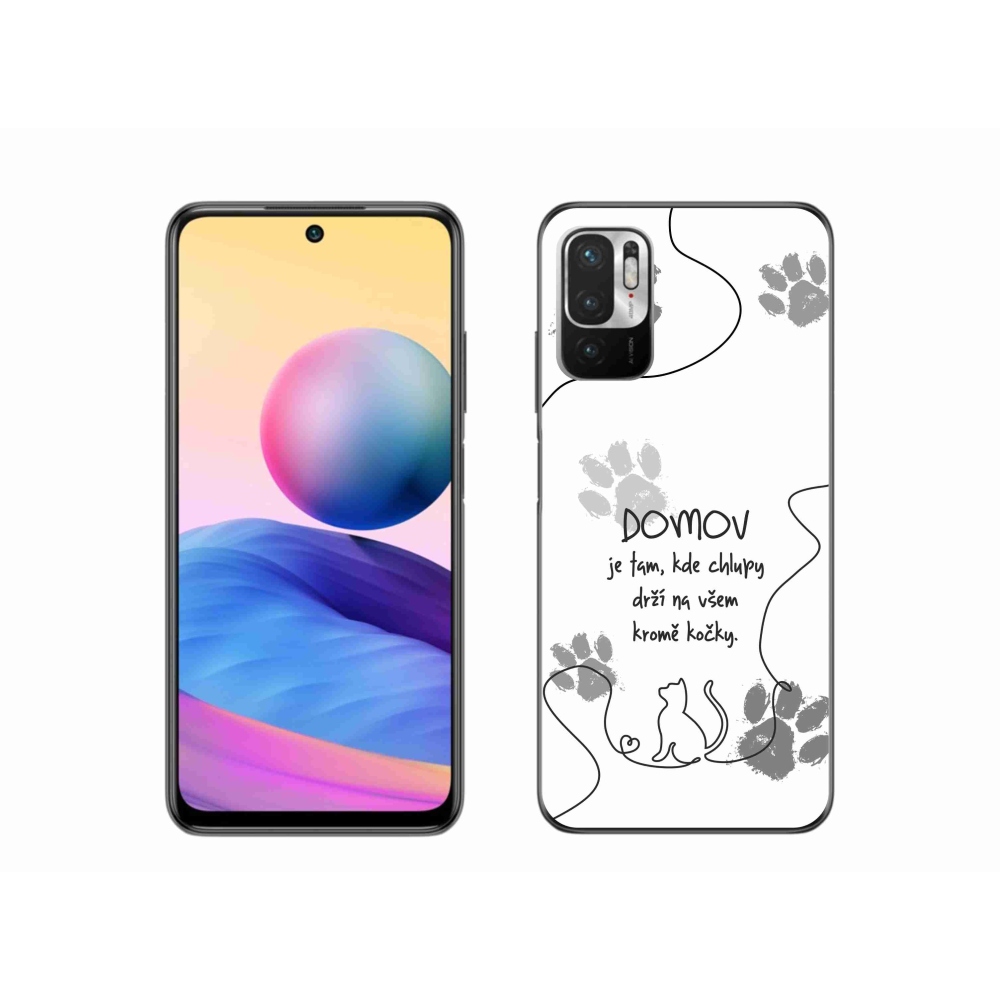 Gélový kryt mmCase na Xiaomi Redmi Note 10 5G - mačacie motív biele pozadie