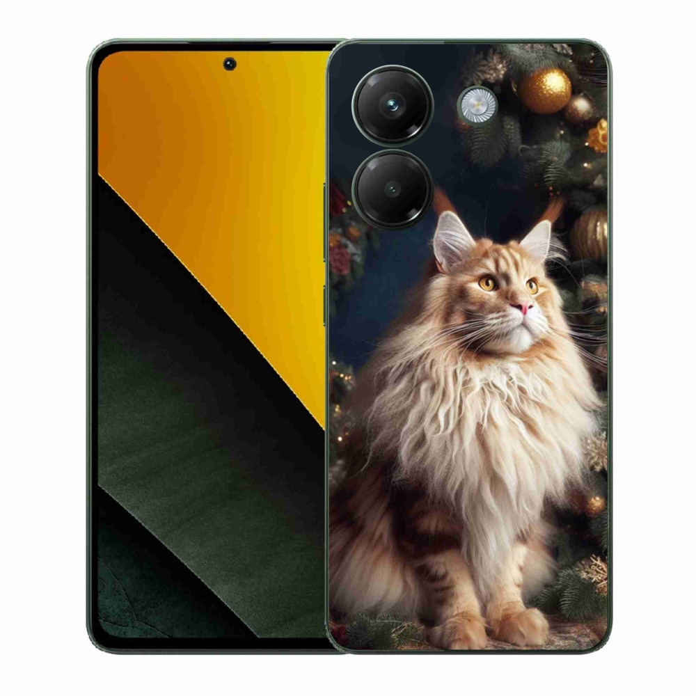 Gélový kryt mmCase na Xiaomi Poco M7 Pro 5G - mačka pri stromčeku