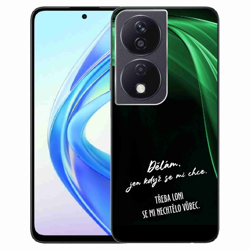 Gélový kryt mmCase na Honor X7b/Honor 90 Smart - vtipný text 12 čierne pozadie