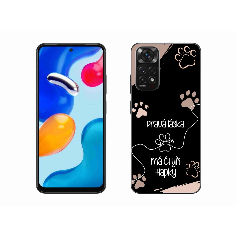 Gélový kryt mmCase na Xiaomi Redmi Note 11S 4G - psí motív 1 čierne pozadie
