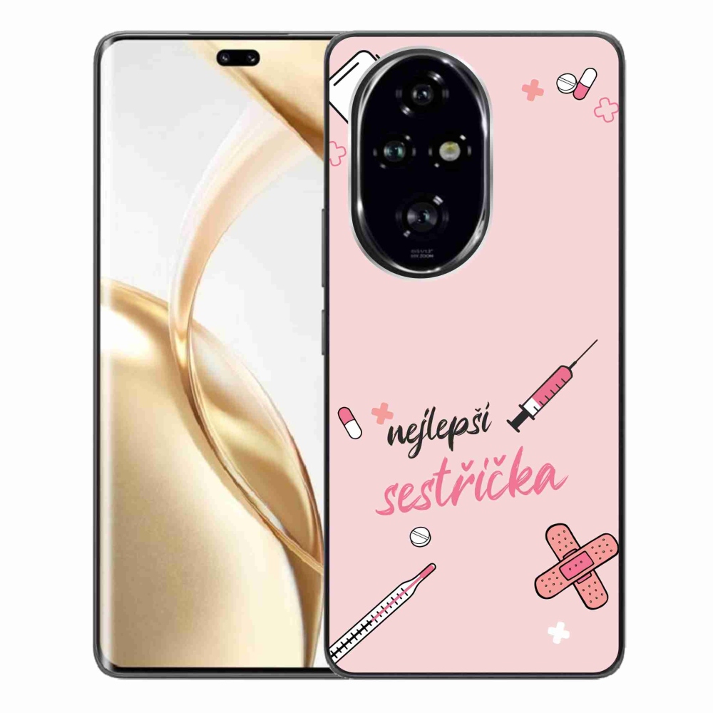 Gélový kryt mmCase na Honor 200 Pro 5G - najlepšia sestrička ružové pozadie