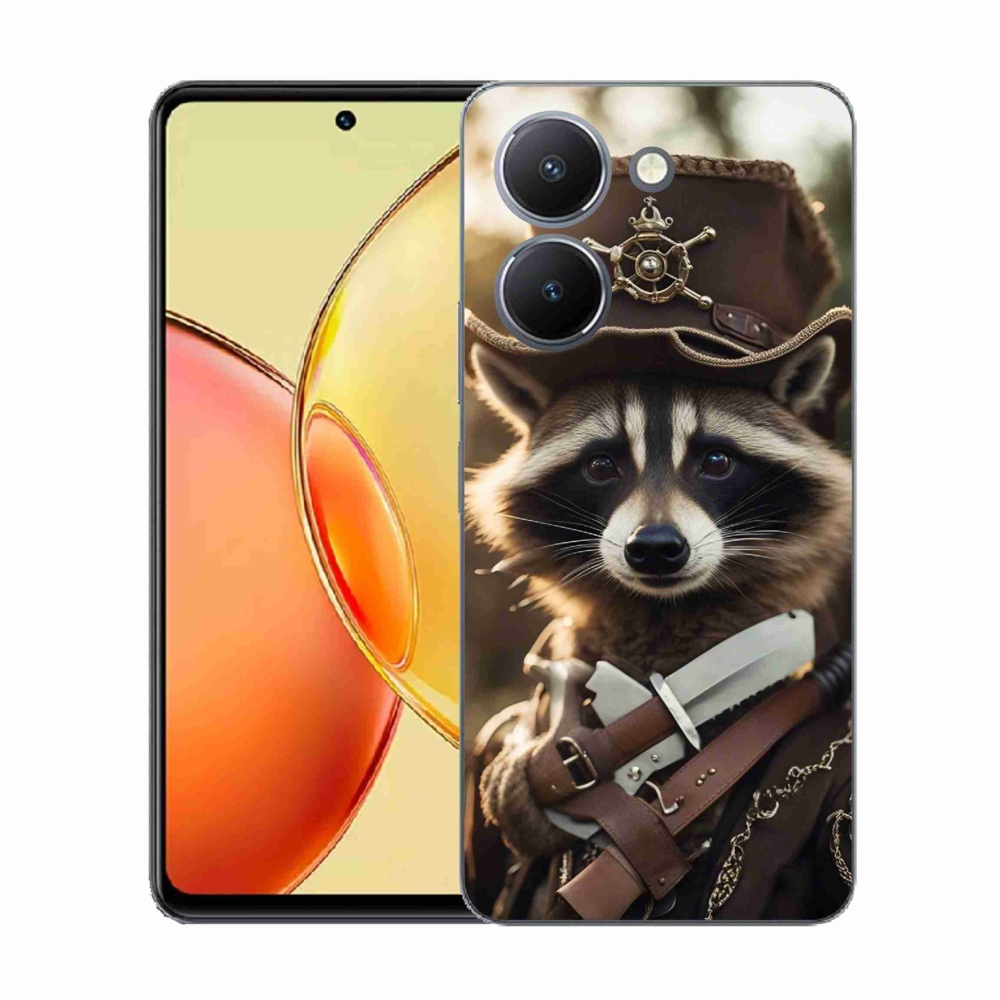 Gélový kryt mmCase na Vivo Y36 - mýval v uniforme