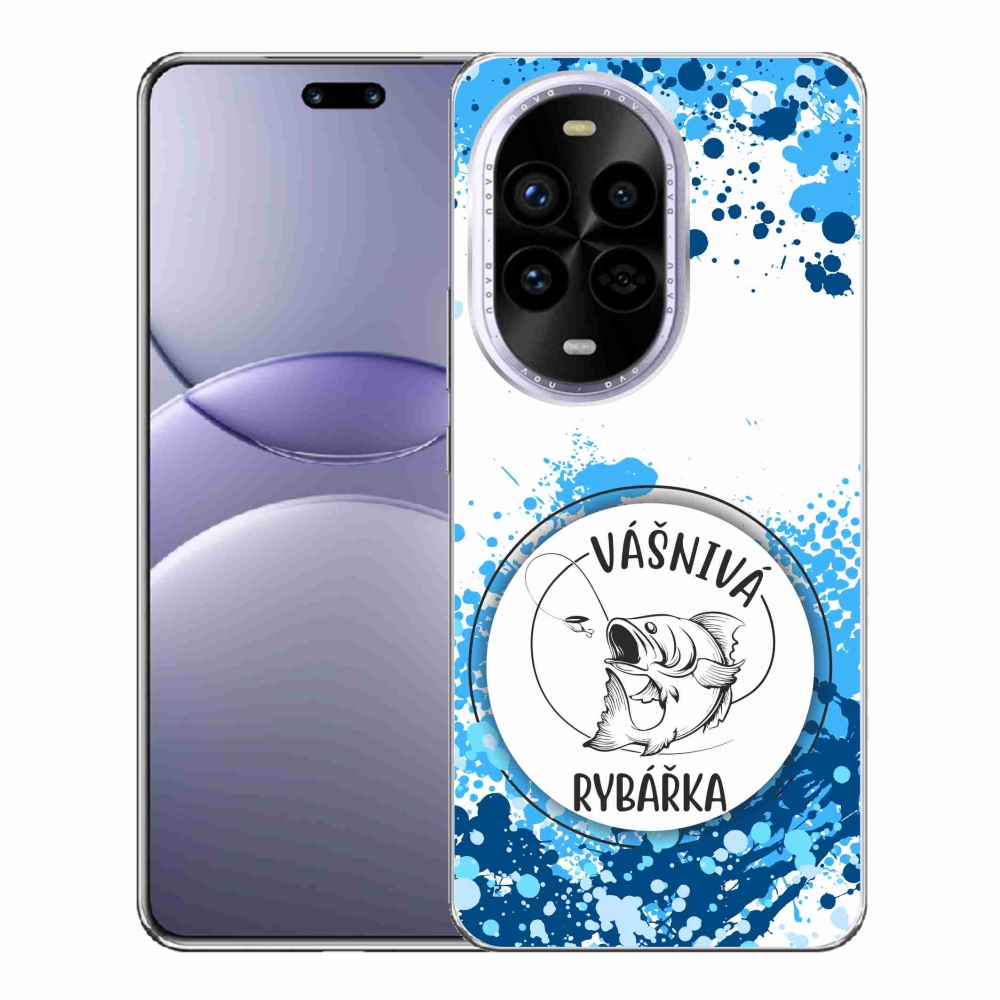 Gélový kryt mmCase na Huawei Nova 13 Pro 5G - vášnivá rybárka biele pozadie