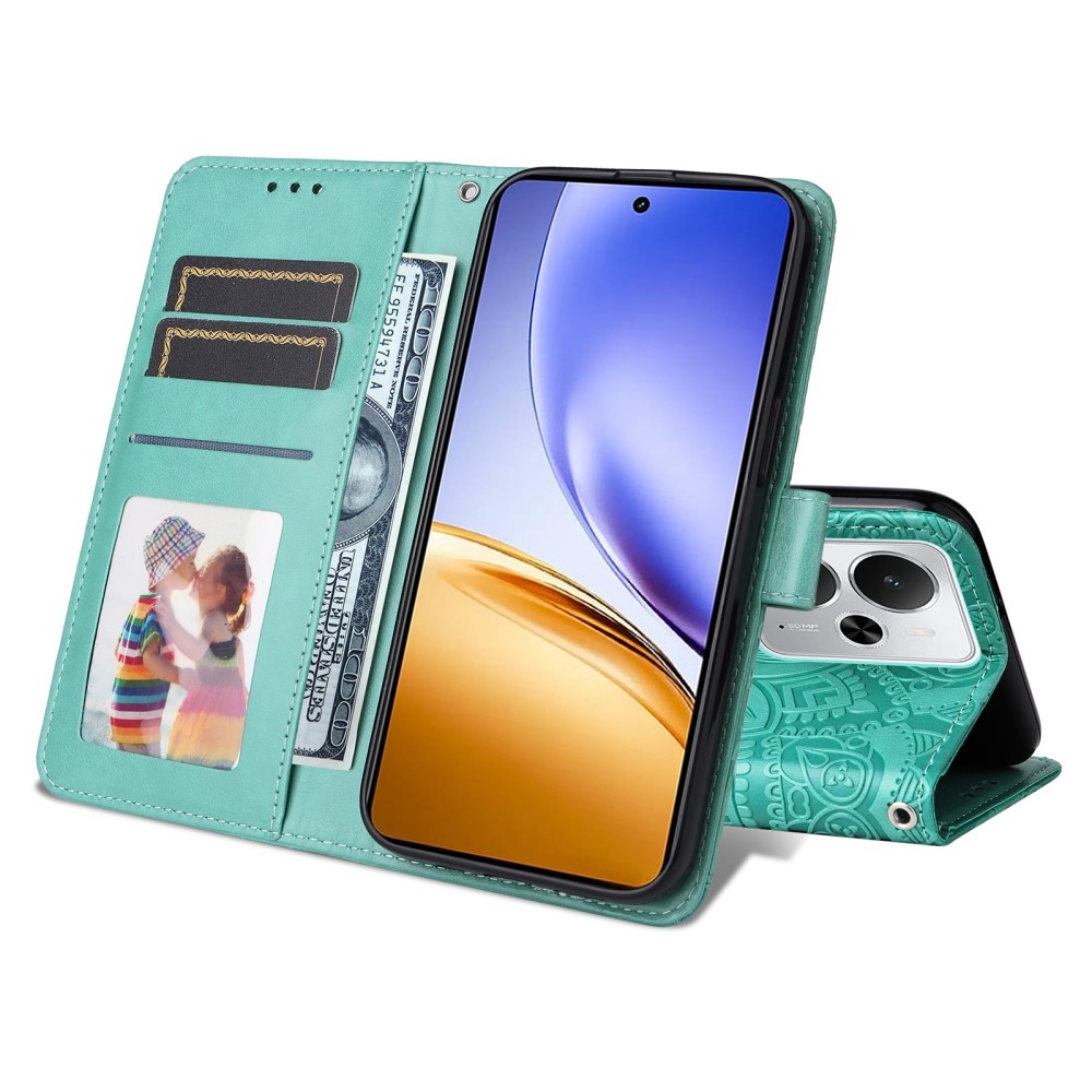 Sunflower knižkové puzdro na Realme 14 5G - modrozelené