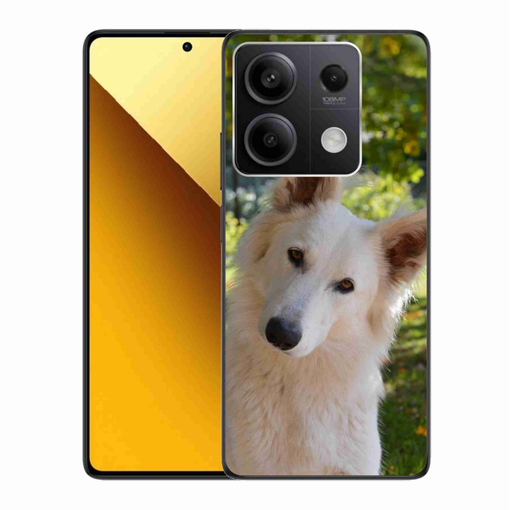 Gélový kryt mmCase na Xiaomi Redmi Note 13 5G - biely švajčiarsky ovčiak 1