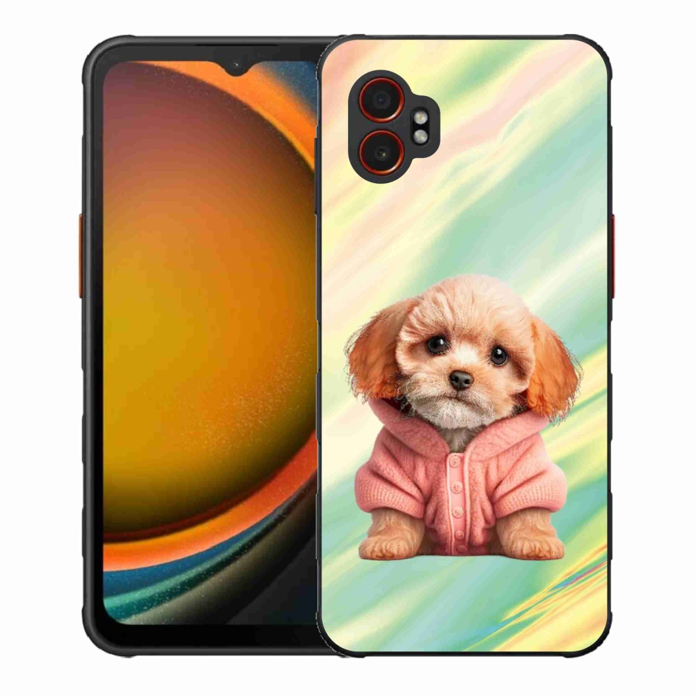 Gélový kryt mmCase na Samsung Galaxy Xcover 7 Pro - šteňa vo svetri