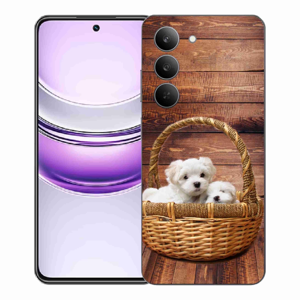 Gélový kryt mmCase na Realme 14x 5G - šteniatka
