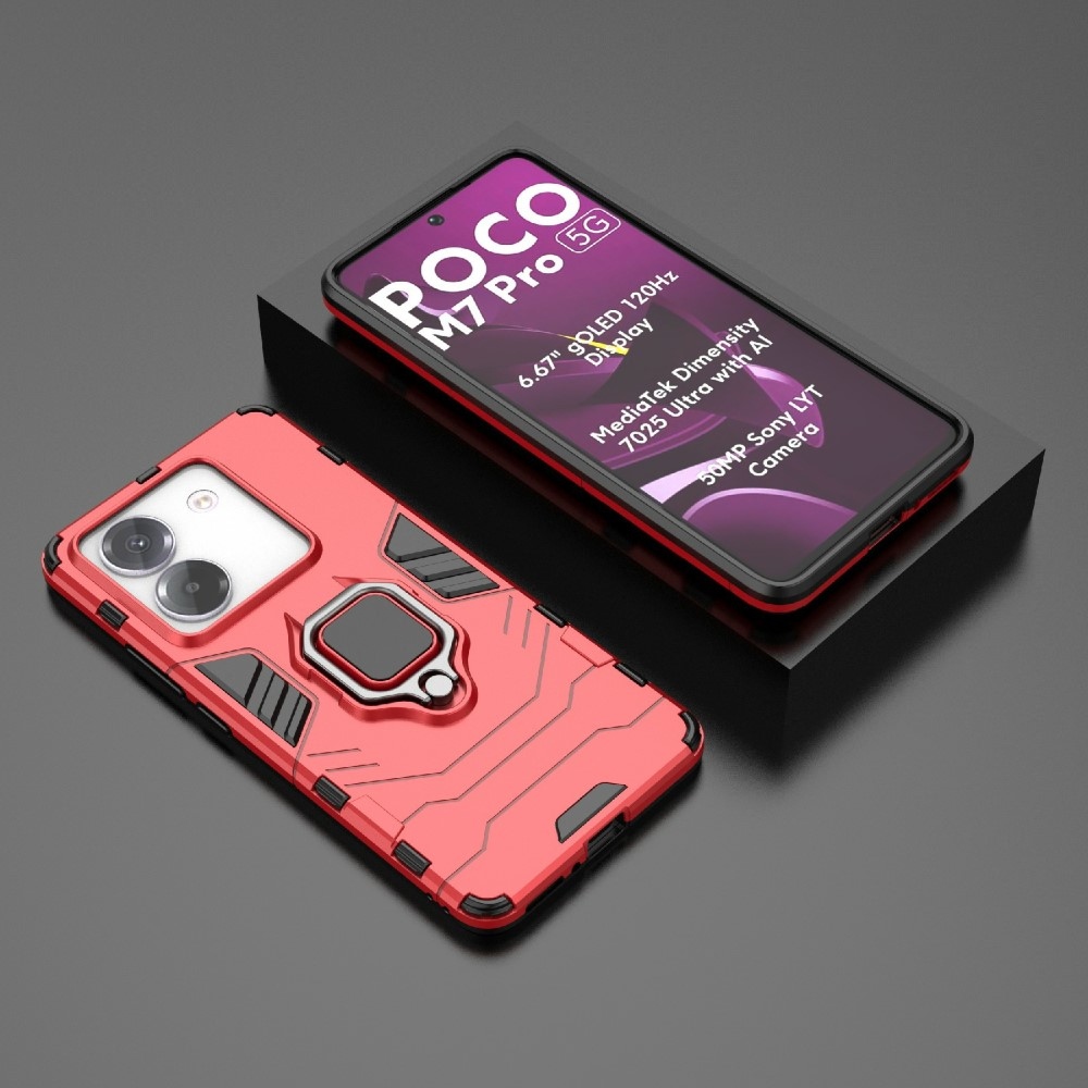 Guardy odolný kryt na Xiaomi Poco M7 Pro 5G - červený