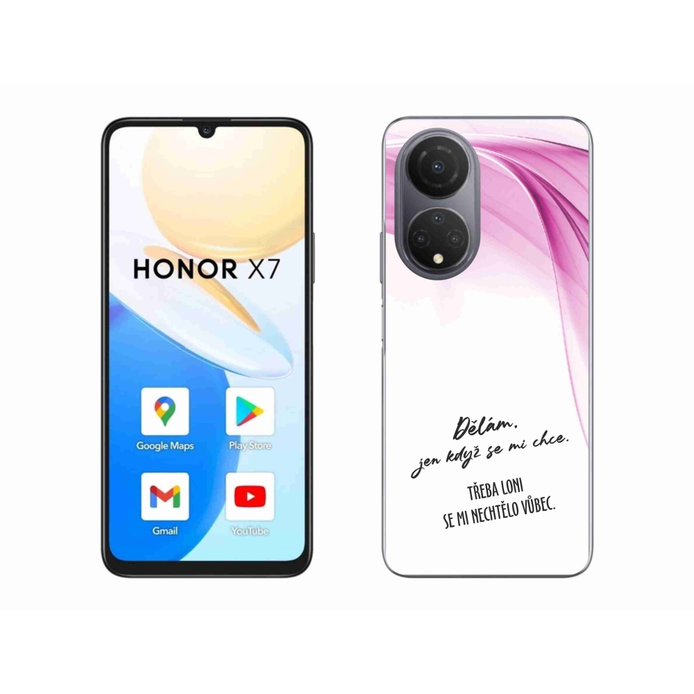 Gélový kryt mmCase na Honor X7 - vtipný text 12 biele pozadie