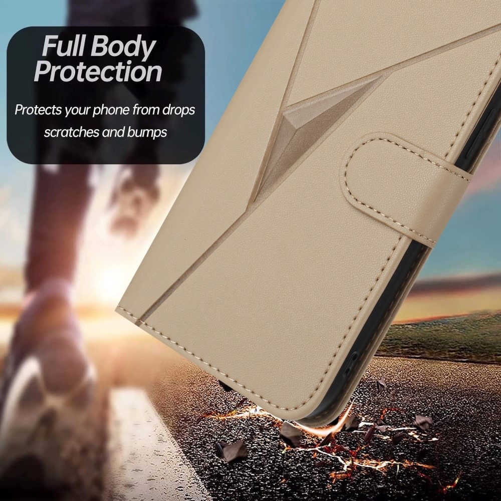 Triangles knižkové puzdro na Honor 400 Lite - zlaté