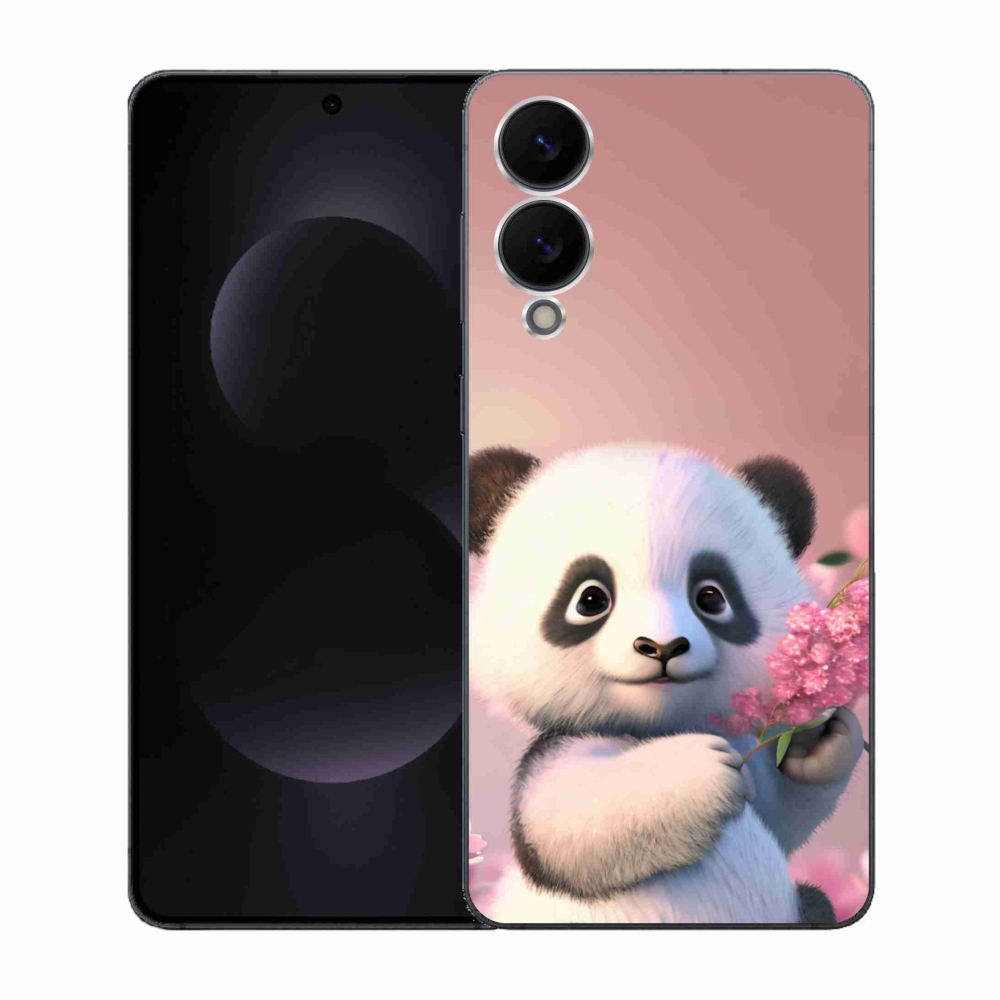 Gélový kryt mmCase na Samsung Galaxy S25 Edge - roztomilá panda