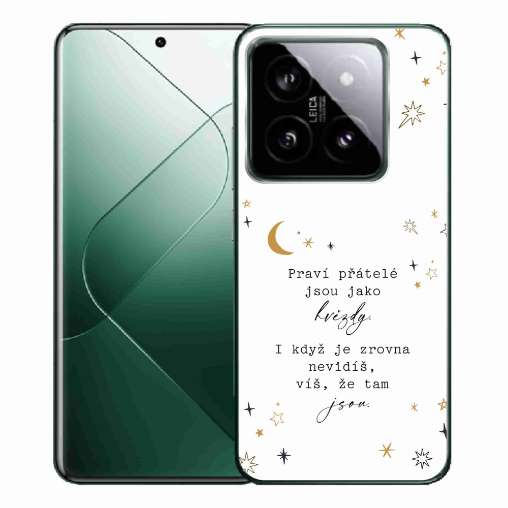 Gélový kryt mmCase na Xiaomi 14 Pro - citát 6 biele pozadie