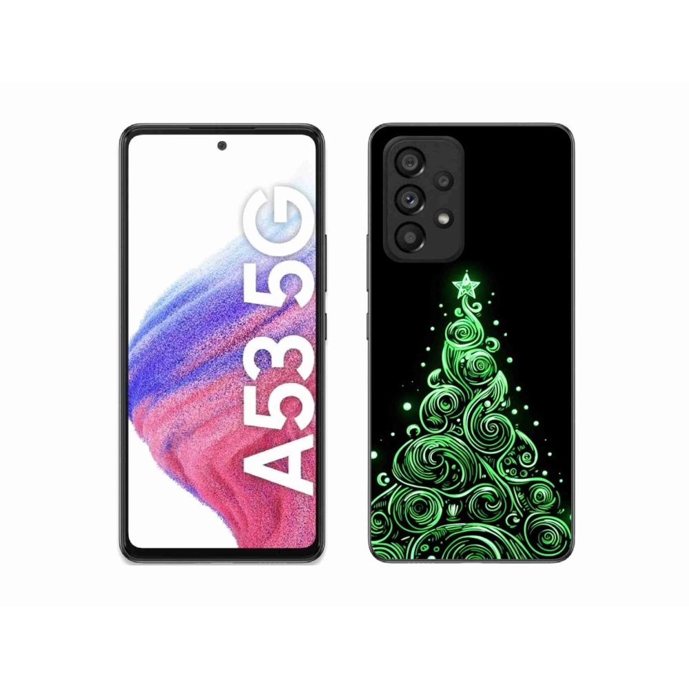 Gélový kryt mmCase na Samsung Galaxy A53 5G - neónový vianočný stromček 3