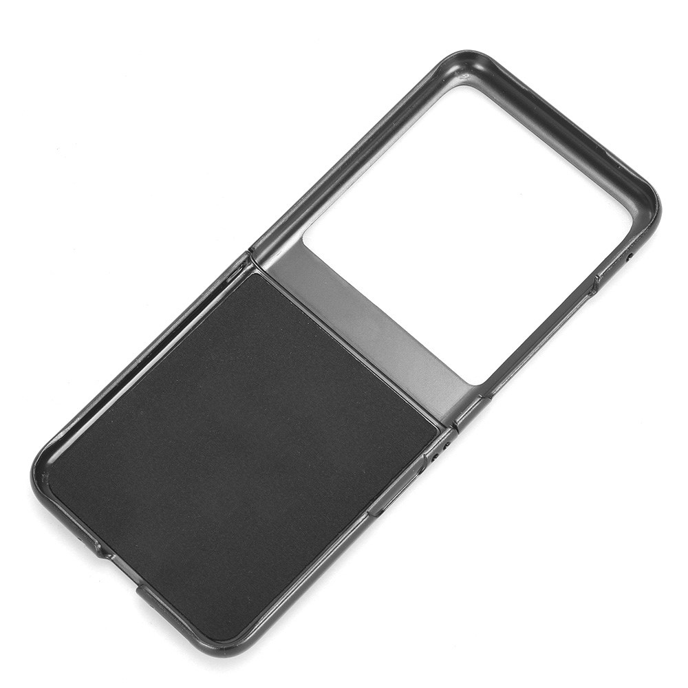 Vintages plastový kryt s umelou kožou na Motorola Razr 40 Ultra 5G - oranžový