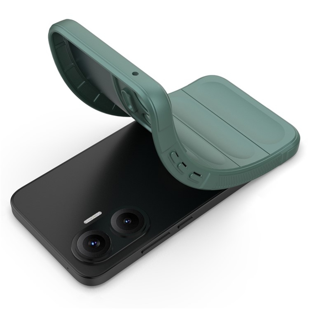 Rugg odolný gélový obal na Xiaomi Poco F7 5G - zelený