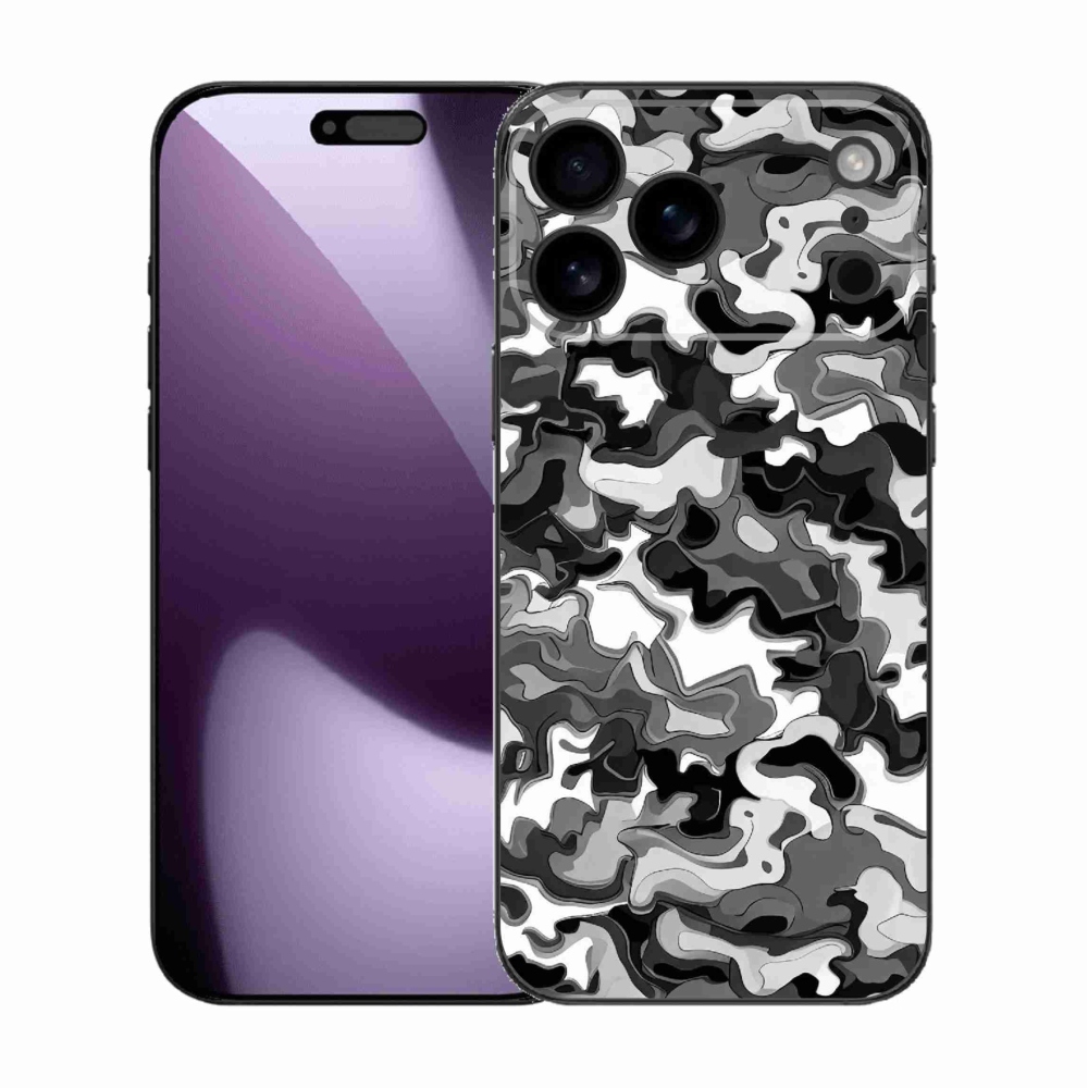 Gélový kryt mmCase na iPhone 17 Pro Max - maskáčový vzor 3