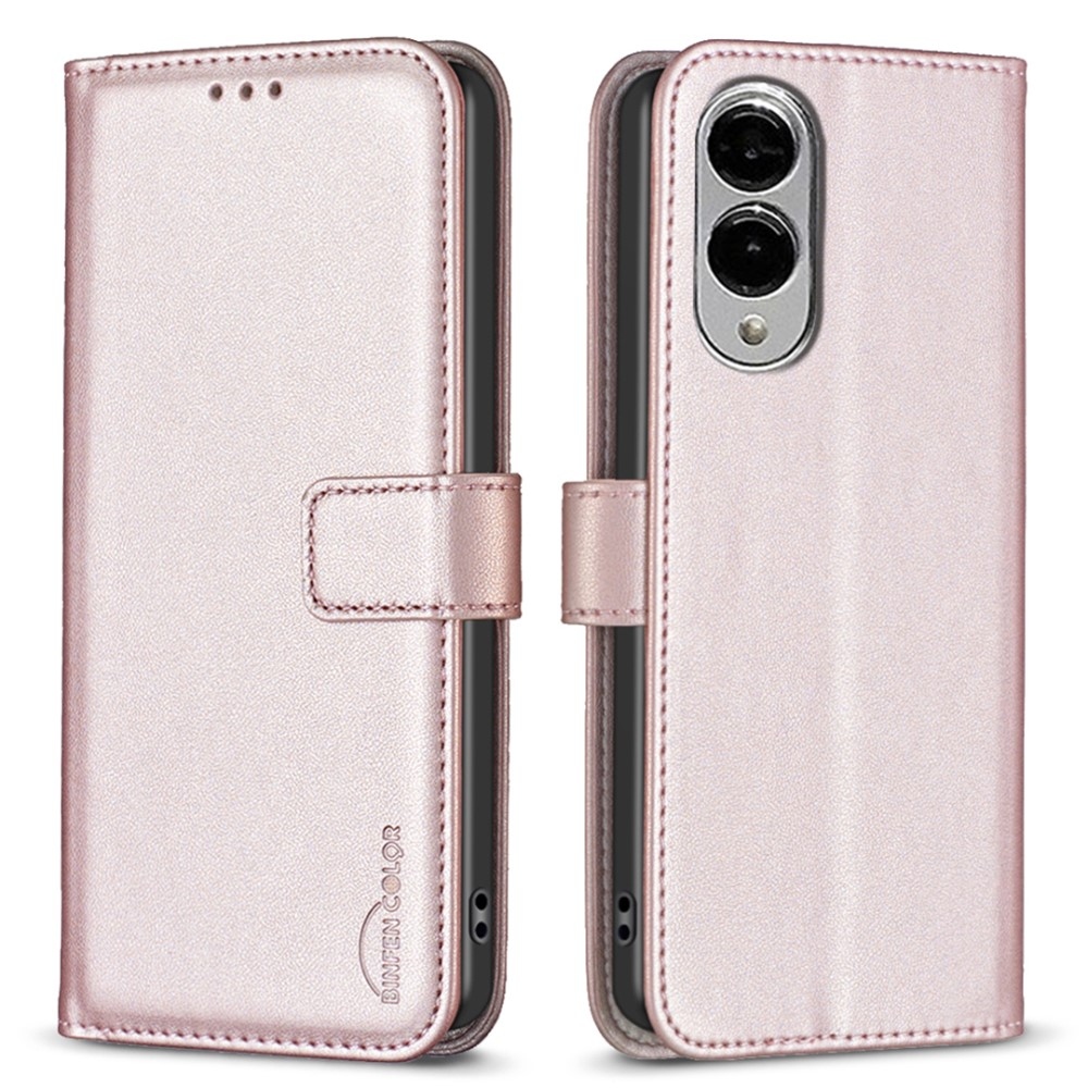 BNF knižkové púzdro na Samsung Galaxy S25 Edge - ružovozlaté