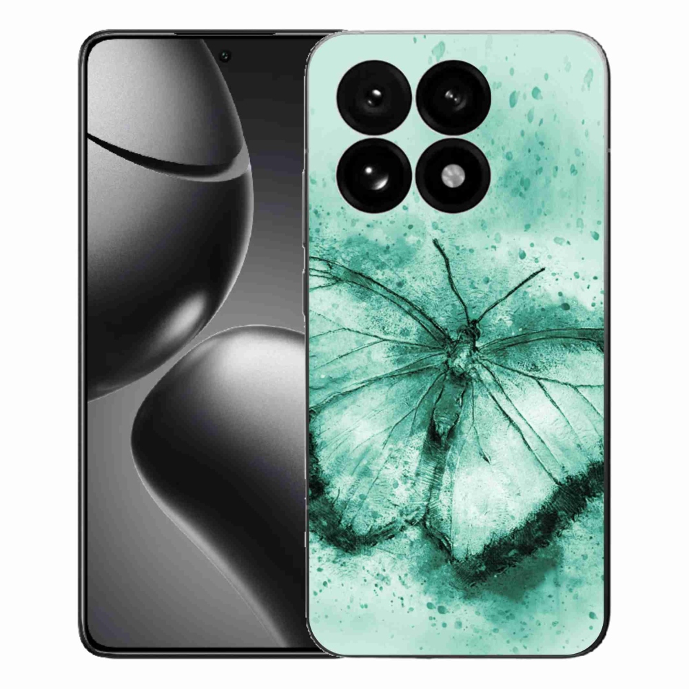 Gélový kryt mmCase na Xiaomi 15T - zelený motýľ