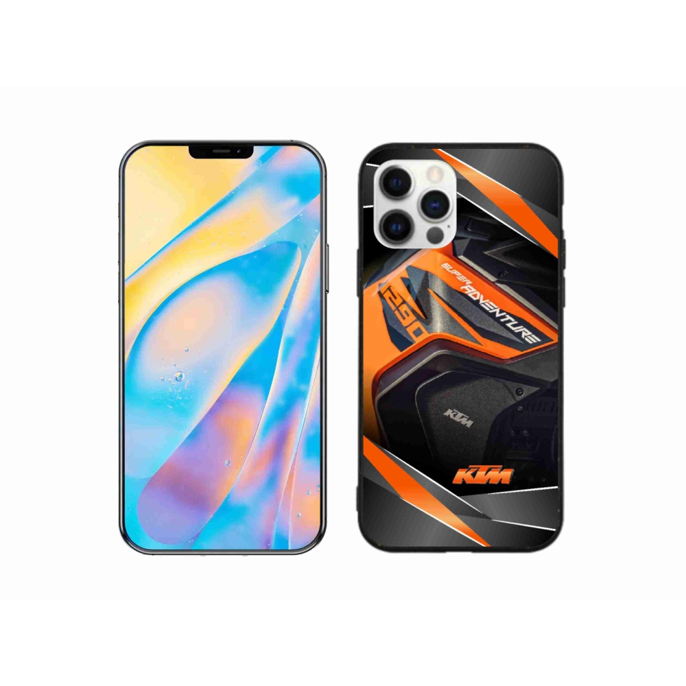 Gélový kryt mmCase na iPhone 12 - motorka ktm