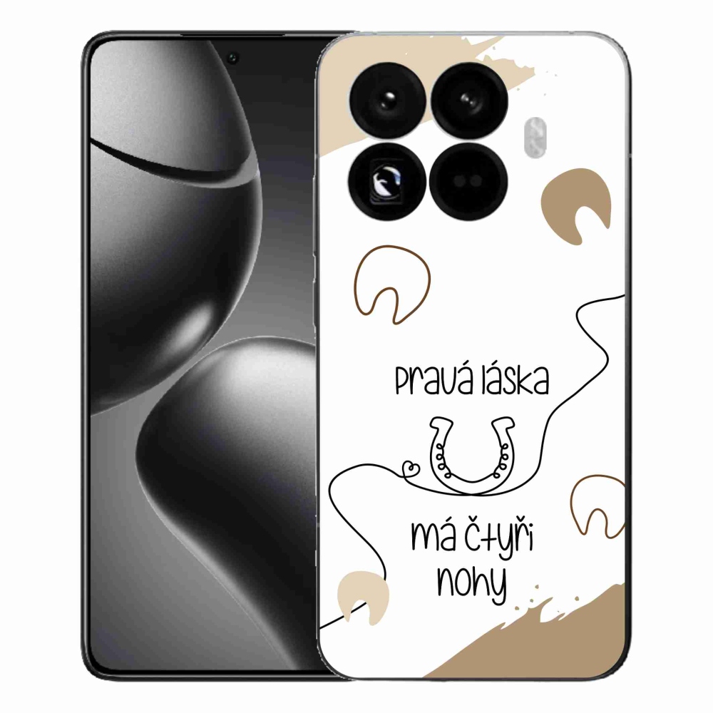 Gélový kryt mmCase na Xiaomi 15T Pro - konský motív biele pozadie