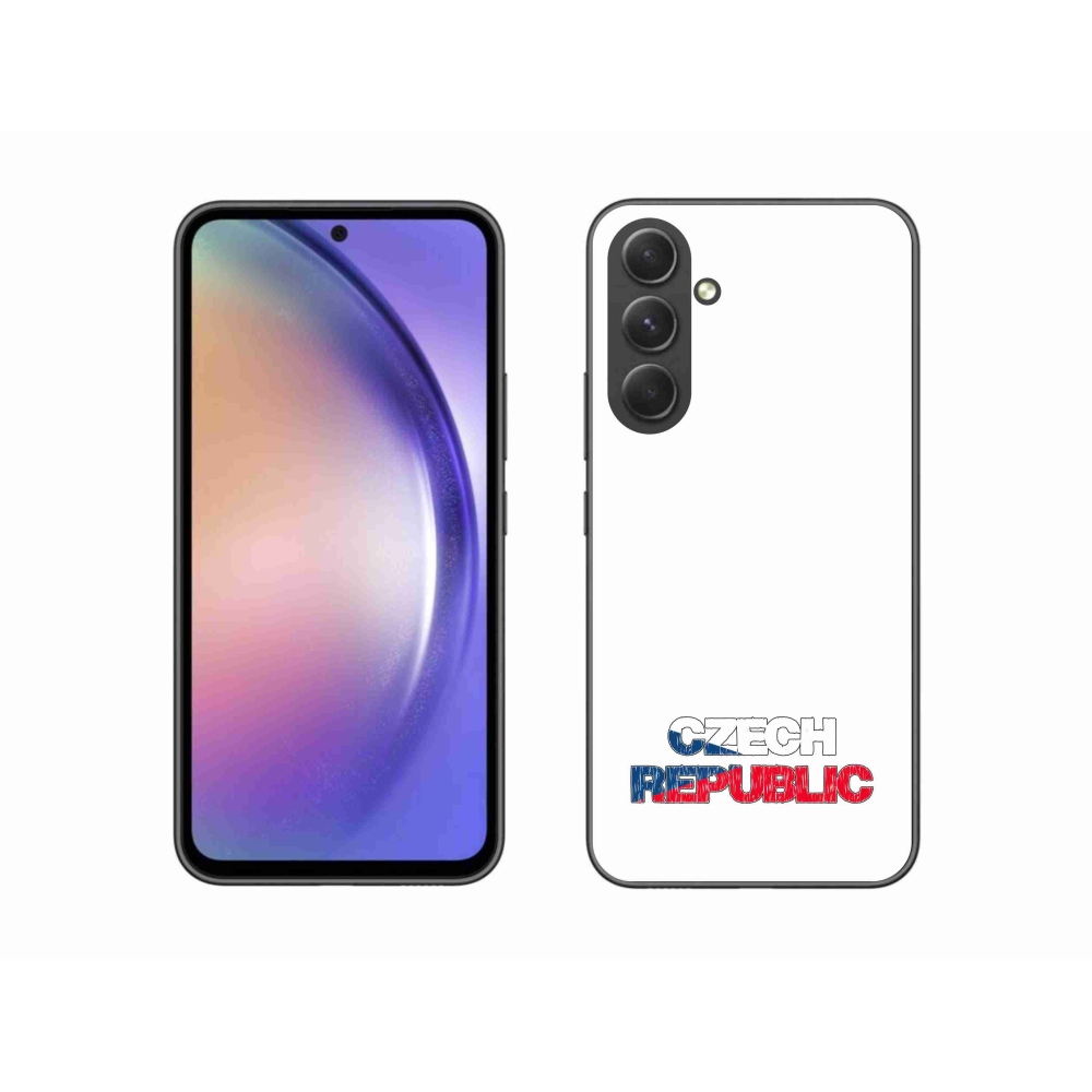 Gélový kryt mmCase na Samsung Galaxy A54 5G - Czech Republic biele pozadie