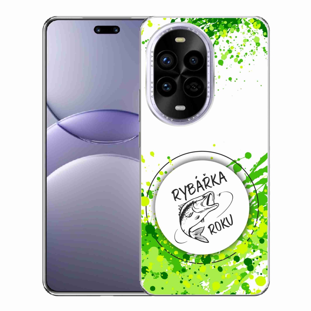 Gélový kryt mmCase na Huawei Nova 13 Pro 5G - rybárka roku biele pozadie