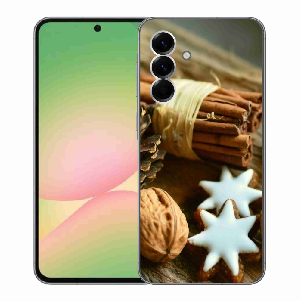 Gélový kryt mmCase na Samsung Galaxy A56 5G - škorica a perníčky