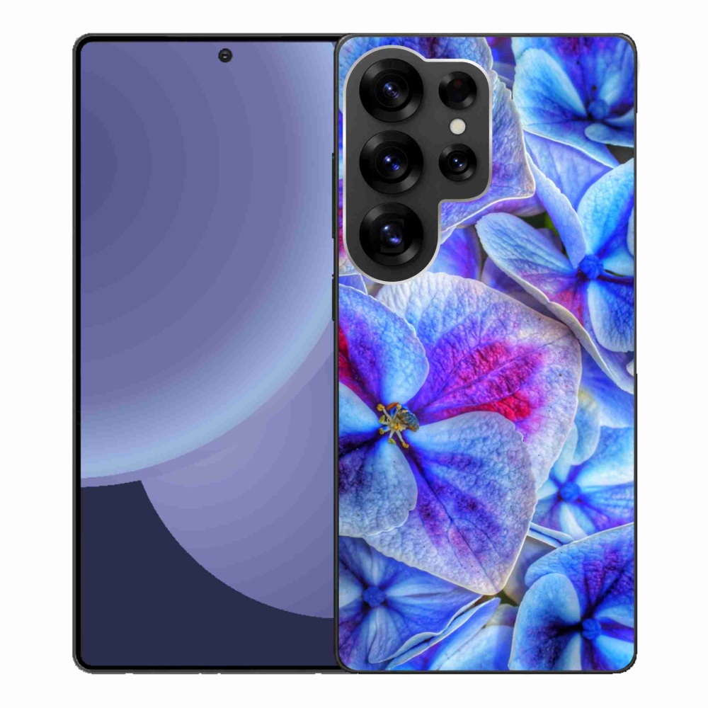 Gélový kryt mmCase na Samsung Galaxy S25 Ultra - modré kvety 1