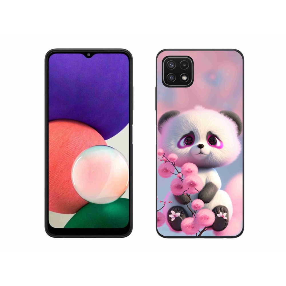 Gélový kryt mmCase na Samsung Galaxy A22 5G - roztomilá panda 1