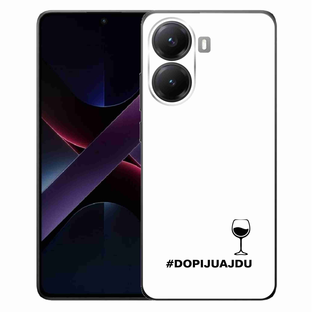 Gélový kryt mmCase na Xiaomi Poco X7 Pro 5G - vínny motív biele pozadie