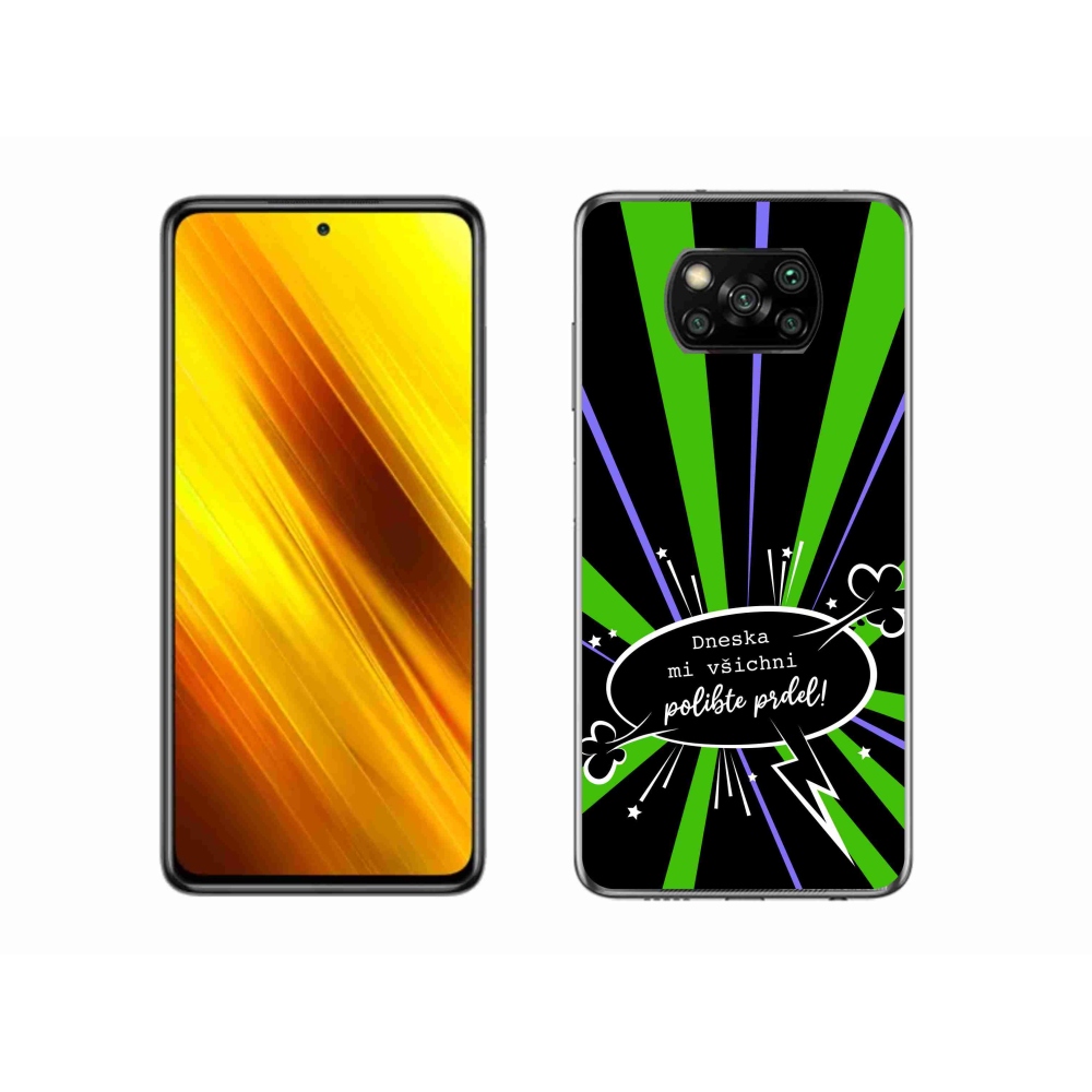 Gélový kryt mmCase na Xiaomi Poco X3 Pro - vtipný text 15 čierne pozadie