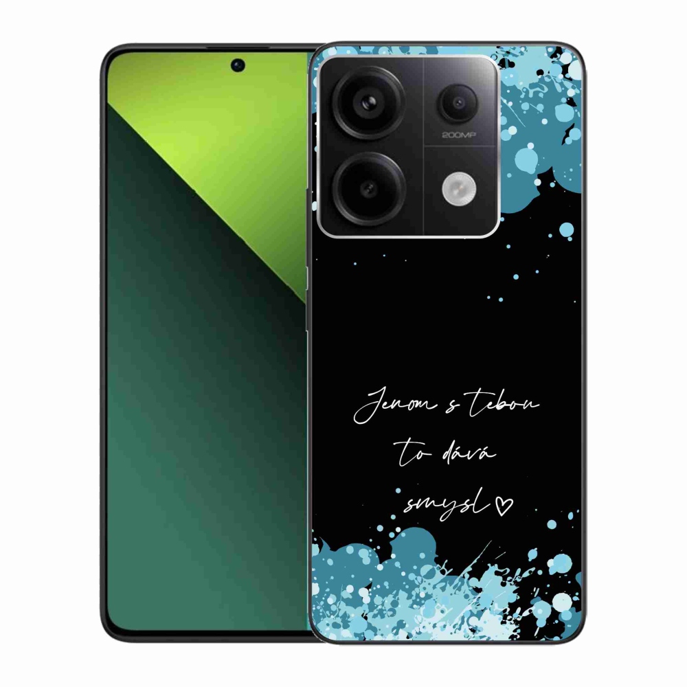 Gélový kryt mmCase na Xiaomi Redmi Note 13 Pro 5G/Poco X6 5G - zamilovaný text čierne pozadie