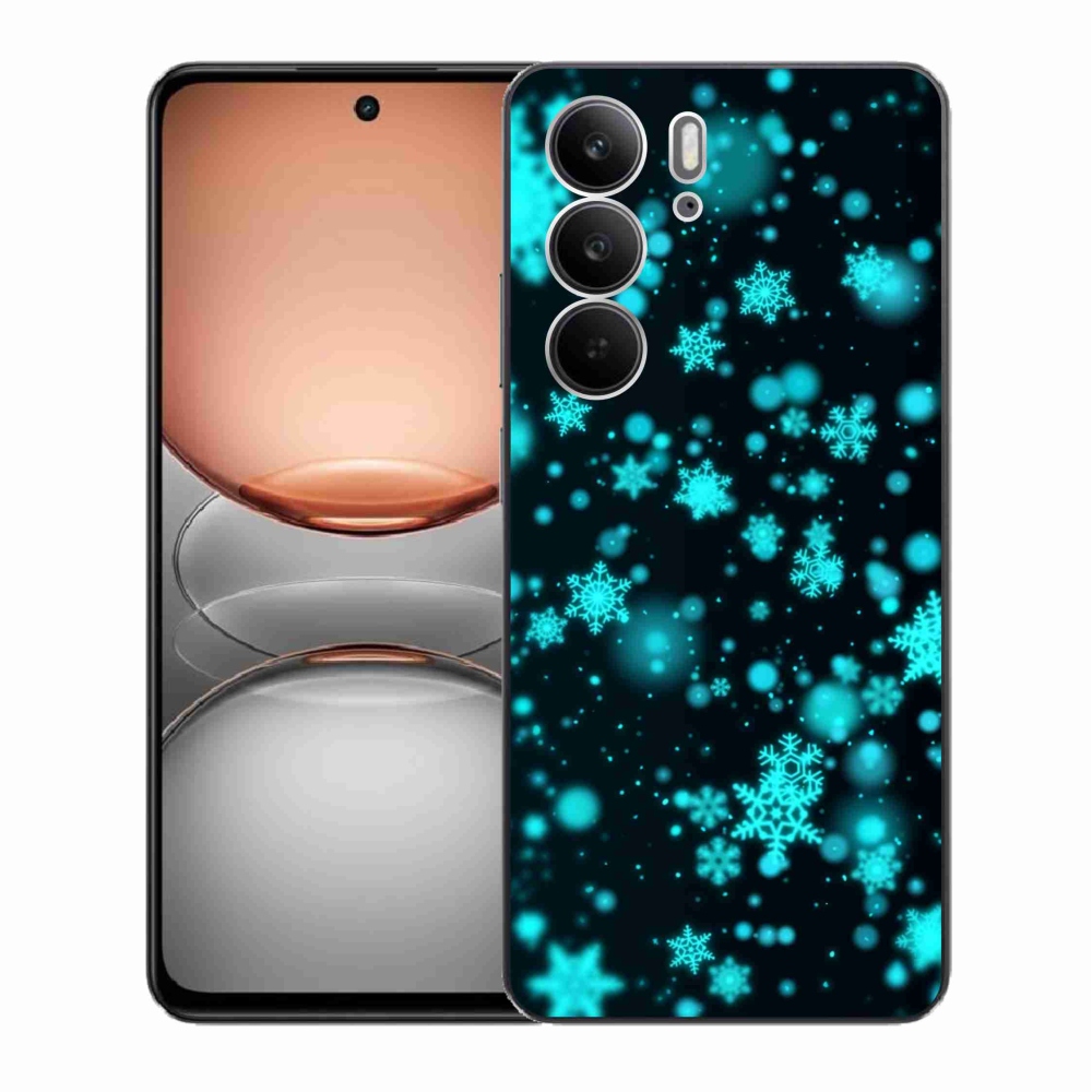Gélový kryt mmCase na Realme C75 - snehové vločky 1