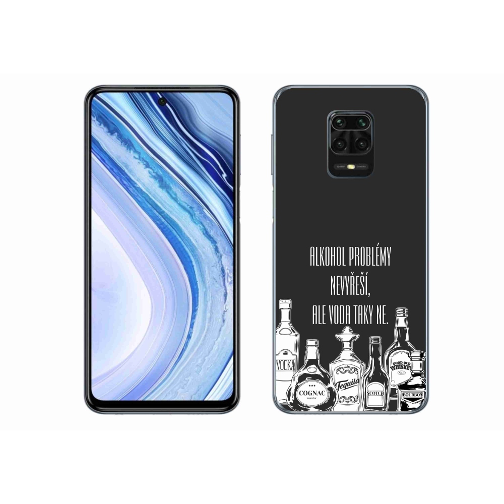 Gélový kryt mmCase na Xiaomi Redmi Note 9S - vtipný text čierne pozadie