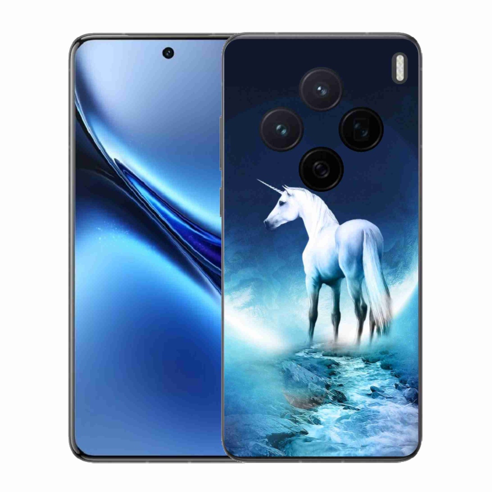Gélový kryt mmCase na Vivo X200 5G - biely jednorožec