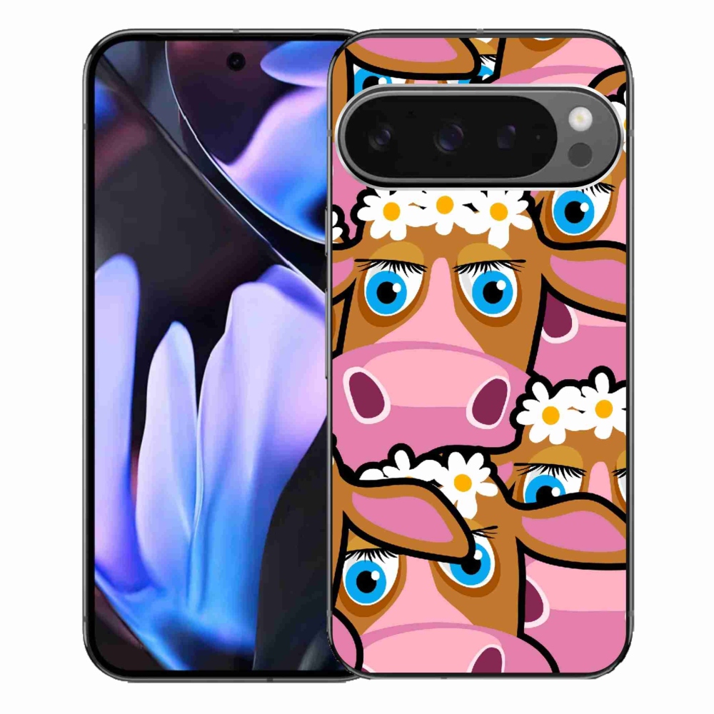 Gélový kryt mmCase na Google Pixel 9 Pro XL - kreslené kravičky